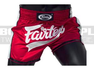 Muay-Thai - Spodenki tajskie Fairtex Red-White New Styl BS1704 - 2859794135