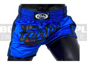 Muay-Thai - Spodenki tajskie Fairtex Royal Blue New Styl BS1702 - 2859794136