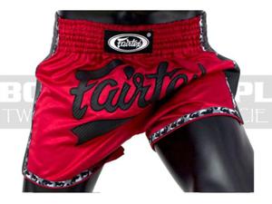 Muay-Thai - Spodenki tajskie Fairtex Red-Black New Styl BS1703 - 2859794212