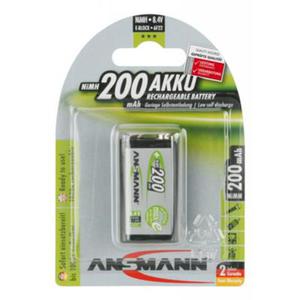 Ansmann Akumulator NiMH Rechargeable battery 9V block / 6F22 200 mAh max 1 pcs. - 2861588512