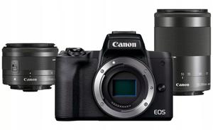 Canon EOS M50 Mark II + EF-M 15-45mm IS STM + EF-M 55-200mm IS STM Czarny - 2871921880