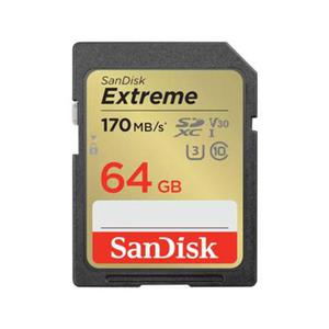 KARTA SANDISK EXTREME SDXC 64GB 170/80 MB/s C10 V30 UHS-I U3 - 2871923443