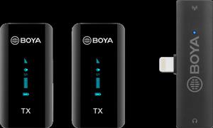 Boya BY-XM6-S4 - 2.4GHz Dual-channel Wireless Microphone for iOS/Lightning devices 1+2 - 2871924058