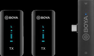 Boya BY-XM6-S6 - 2.4GHz Dual-channel Wireless Microphone for Type-C devices 1+2 - 2871924060