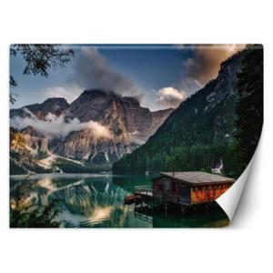 Fototapeta, Domek nad grskim jeziorem - 400x280 - 2869646366