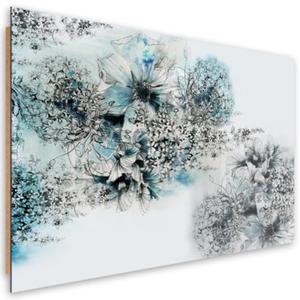 Obraz Deco Panel, Bkitne kwiaty abstrakcja - 60x40 - 2873865031