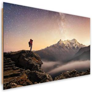 Obraz Deco Panel, Wspinaczka grska Gwiazdy Niebo - 60x40 - 2873865151