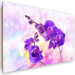 Obraz Deco Panel, Fioletowy kwiat orchidei - 60x40 - 2873865919