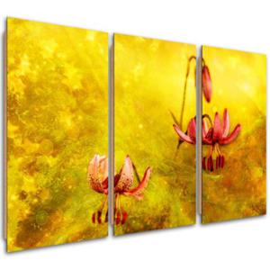 Obraz trzyczciowy Deco Panel, Zwide tulipany kwiaty - 60x40 - 2873866039