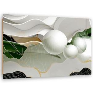 Obraz Deco Panel, Zielona abstrakcja z kulami 3D - 60x40 - 2873866383