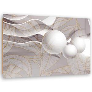 Obraz Deco Panel, Zote licie i kule 3D - 120x80 - 2873866401