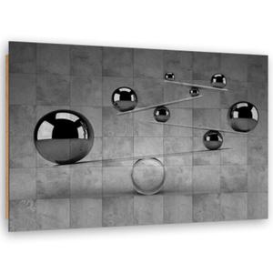 Obraz Deco Panel, Srebrne kule 3D - 60x40 - 2873866479