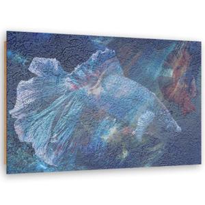 Obraz Deco Panel, Niebieski kwiat abstrakcja - 100x70 - 2873867050
