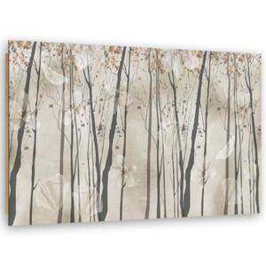 Obraz Deco Panel, Drzewa kwiaty i motyle - 60x40 - 2873867239