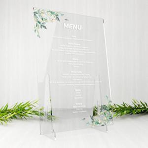 Menu weselne na st na plexi - Zielone gazki - 2868432922