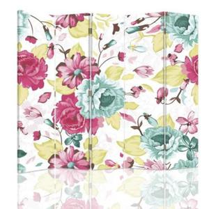 Parawan dwustronny, Vintage flowers - 180x170 - 2869649221