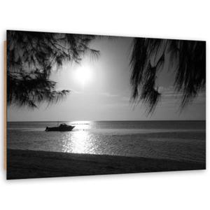 Obraz Deco Panel, Motorwka na brzegu morza - 120x80 - 2869654185
