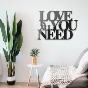 Napis na cian plexi 3D - Love is all you need - 2868432742