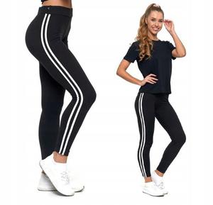 FIT Legginsy spodnie z lampasami getry MORAJ L/XL - 2873527522