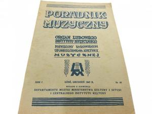 PORADNIK MUZYCZNY NR. 10 1947 r. - 2869130978