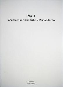 STATUT ZRZESZENIA KASZUBSKO-POMORSKIEGO 1994 - 2869176498