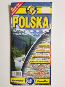 POLSKA. LAMINOWANA MAPA SAMOCHODOWA 1: 1 000 000 2004 - 2869201025