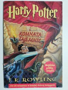 HARRY POTTER I KOMNATA TAJEMNIC. BEZPATNA PRBKA KSIKI (UNIKAT!) - J. K. Rowling - 2871874798