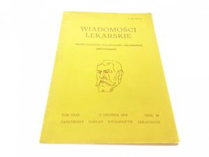 WIADOMOCI LEKARSKIE TOM XXIX 15 GRUDNIA 1976 - 2869135321