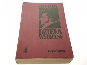 STENDHAL. DZIEA WYBRANE 4 LUCJAN LEUWEN 1985 - 2869143522