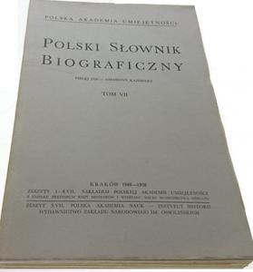 POLSKI SOWNIK BIOGRAFICZNY TOM VII - Firlej 1990 - 2869156575