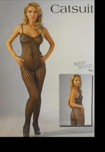 Siateczkowe Bodystocking Catsuit schw M/L - 2832872045