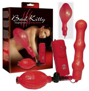 Wibrator - balon analny Bad Kitty z pompk i wibratorem - 2870083912