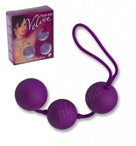 Trzy kulki gejszy Velvet Purple Balls - 2874325422