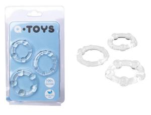 A-Toys Clear zestaw trzech ringw na penisa - 2877582338