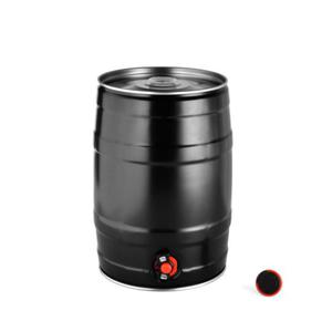 Czarny Mini-Keg 5L z kranikiem + korek + plastikowa zalepka - 2861357666