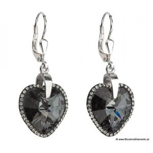 Kolczyki Swarovski elements - Silver Night