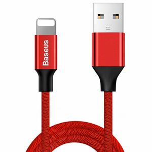 Kabel przewd w materiaowym oplocie USB - iPhone Lightning 1.8m - czerwony - 2877600068
