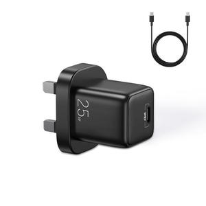 Maa szybka adowarka zasilacz USB-C PD 5-12V 25W wtyczka UK + kabel 100cm - czarny - 2877600140