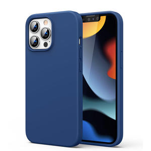 Gumowe elastyczne silikonowe etui pokrowiec iPhone 13 Pro niebieski - 2877601107