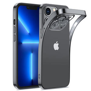 Case etui elowe do iPhone 14 obudowa pokrowiec z metaliczn ramk 14Q czarny - 2877601277