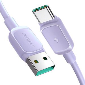 Kabel przewd USB-A - USB-C 3A 1.2m fioletowy - 2877602481