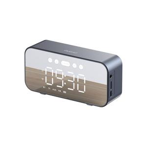 6w1 Zegarek budzik radio FM gonik Bluetooth AUX czytnik kart TF SD srebrny - 2877603127