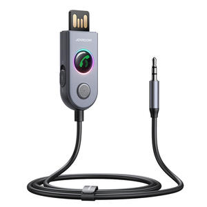 Samochodowy bezprzewodowy odbiornik nadajnik Audio USB AUX JR-CB6 szary - 2877603614
