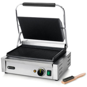 Kontakt grill kontaktowy PANINI ryflowany 2200W - Hendi 263655 - 2869618957