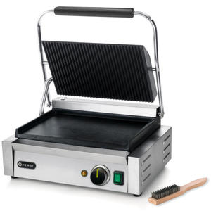 Kontakt grill kontaktowy PANINI gra ryflowana d gadki 2200W - Hendi 263662 - 2869618958