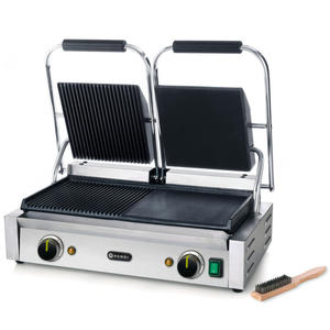 Kontakt grill kontaktowy podwjny ryflowany gadki 3600W - Hendi 263907 - 2869618961