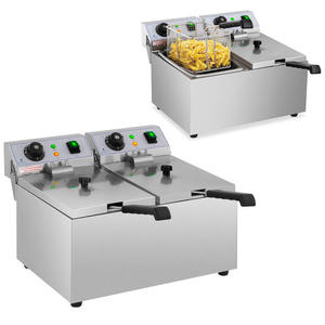 Frytownica podwjna gastronomiczna elektryczna 230 V 2 x 3200W 2 x 8 L - 2869620878