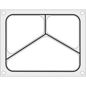 Matryca forma do zgrzewarek MCS na tack trjdzieln 227x178 mm - Hendi 805480 - 2869622845