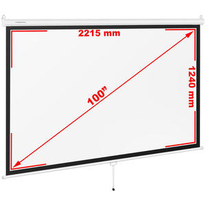 Ekran do projektora pautomatyczny cienny sufitowy matowy biay 100'' 229.5x145 cm 16:9 - 2869623876