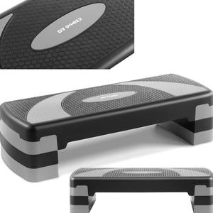 Stepper step treningowy do wicze fitness aerobiku 2 poziomy do 100 kg czarno-szary - 2869624089